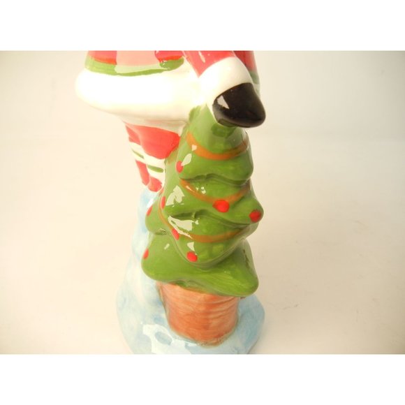 Snowman dandy, 9 in. standing ceramic hand painted snowman  with top hat - Picture 8 of 11